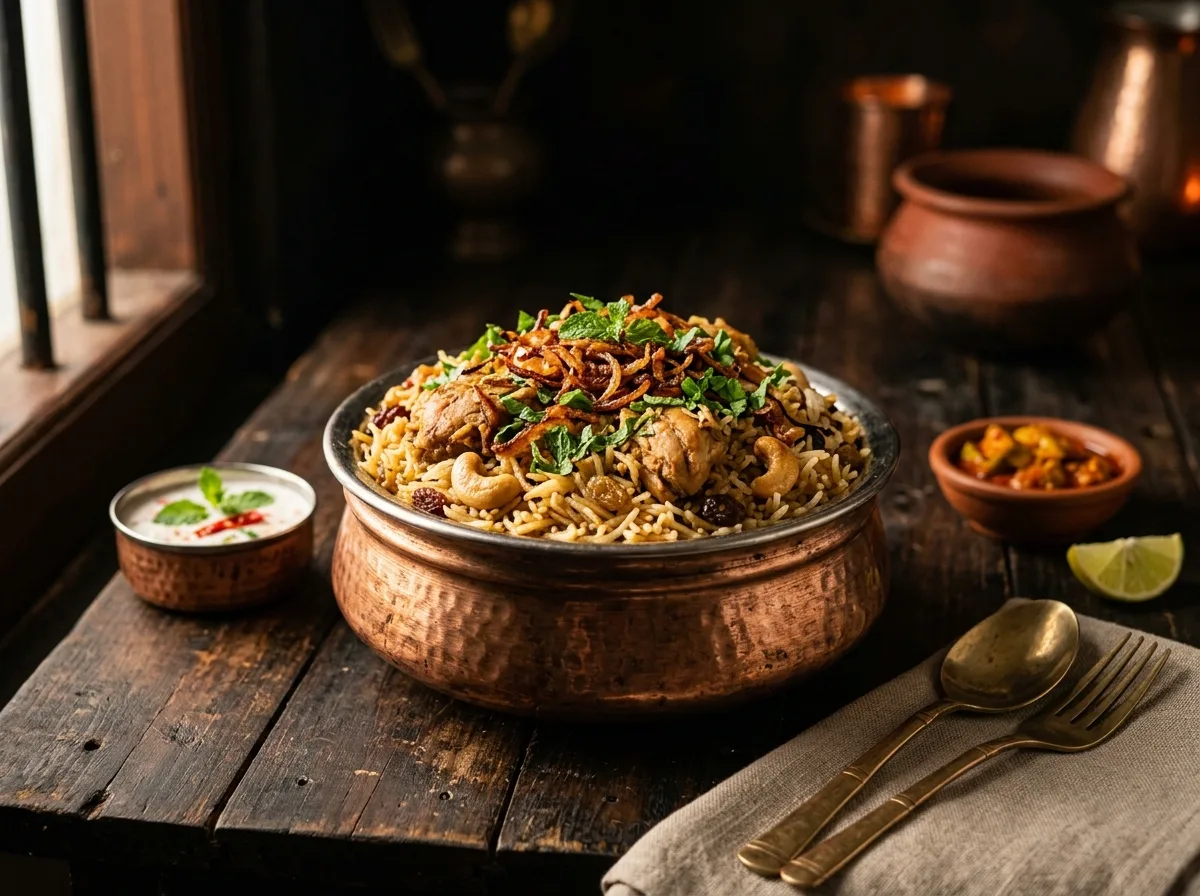 Malabar dum biryani served at Kalavara