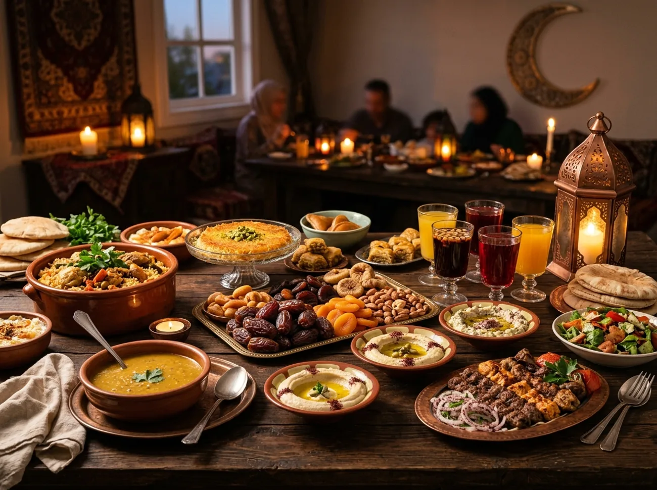 Iftar spread at Kalavara during Ramadan